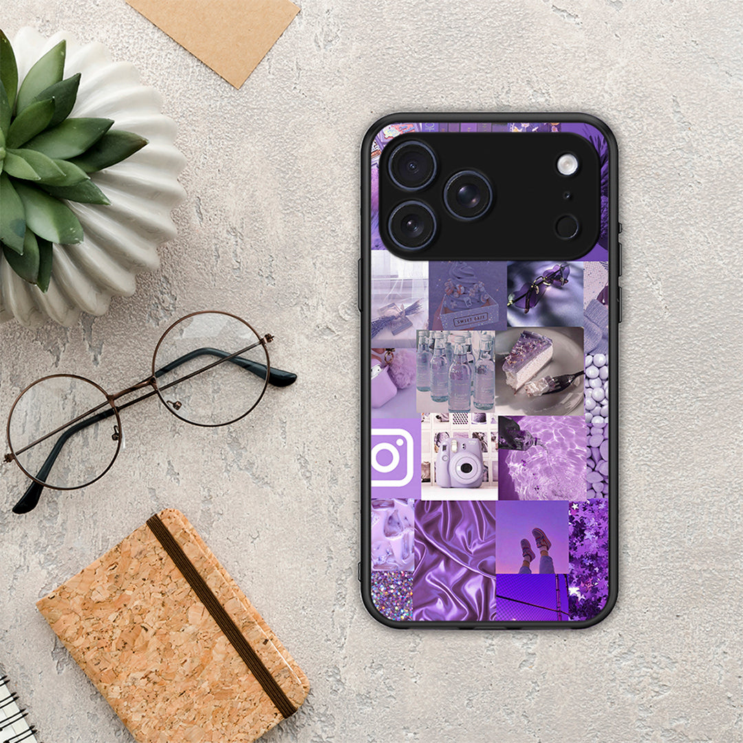 Purple Aesthetic Collage - iPhone 17 Pro θήκη