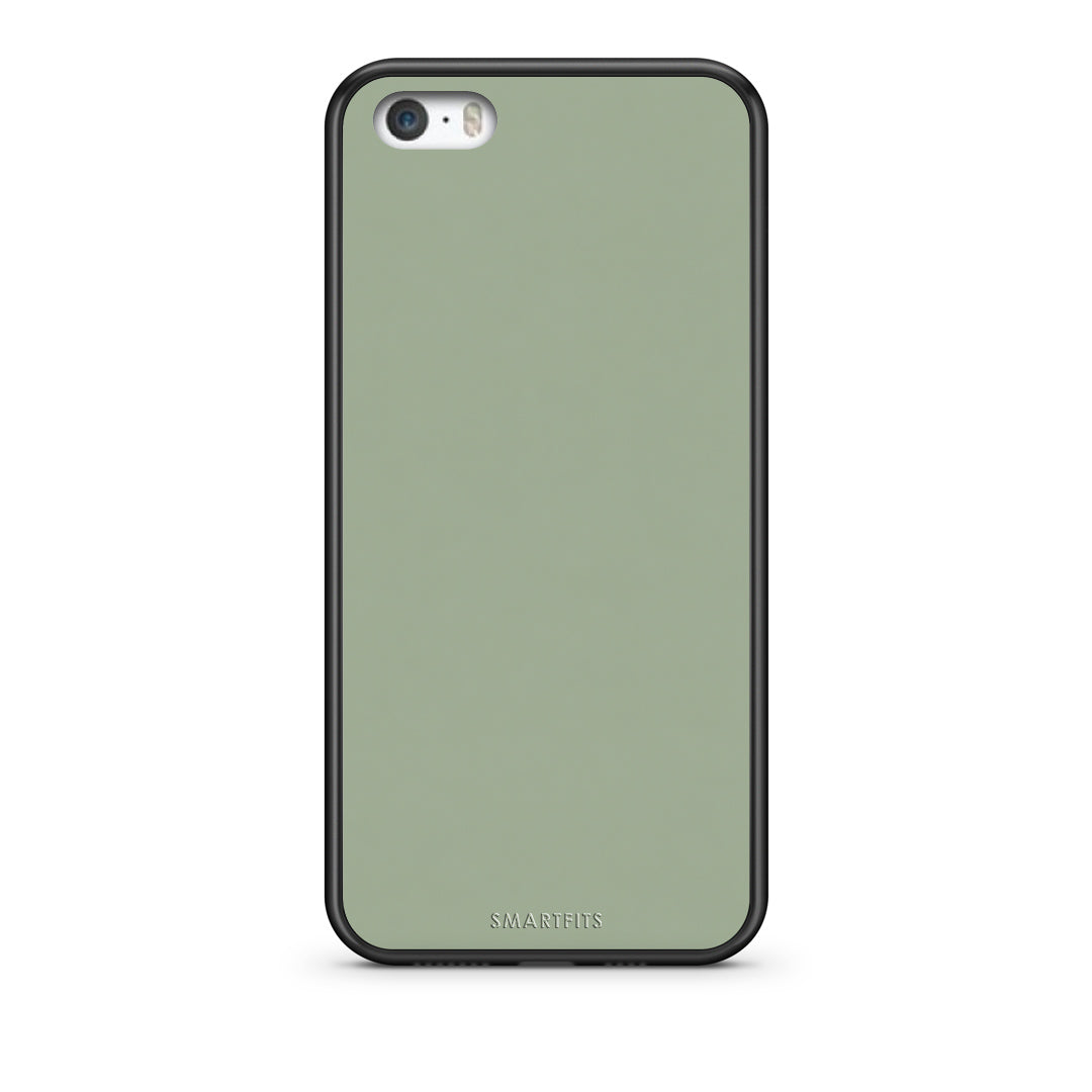 Θήκη iPhone 5 / 5s / SE Sage Green από τη Smartfits με σχέδιο στο πίσω μέρος και μαύρο περίβλημα | iPhone 5 / 5s / SE Sage Green case with colorful back and black bezels