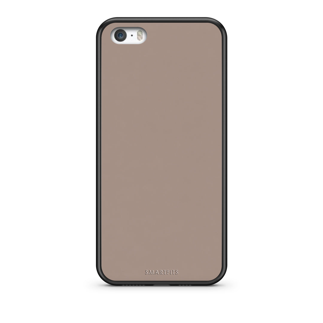 Θήκη iPhone 5 / 5s / SE Warm Taupe από τη Smartfits με σχέδιο στο πίσω μέρος και μαύρο περίβλημα | iPhone 5 / 5s / SE Warm Taupe case with colorful back and black bezels