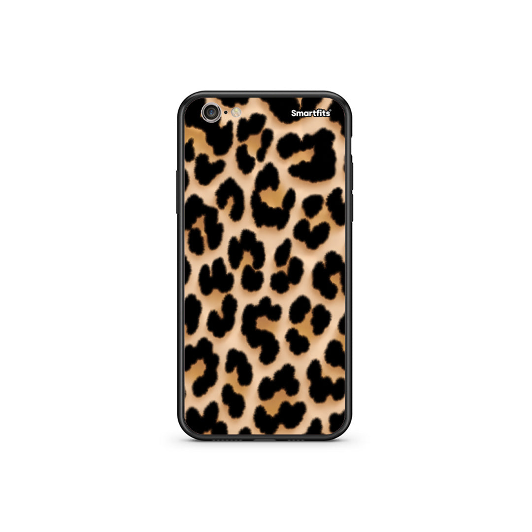 Θήκη iPhone 6 Plus / 6s Plus Leopard Print Tan Large από τη Smartfits με σχέδιο στο πίσω μέρος και μαύρο περίβλημα | iPhone 6 Plus / 6s Plus Leopard Print Tan Large case with colorful back and black bezels