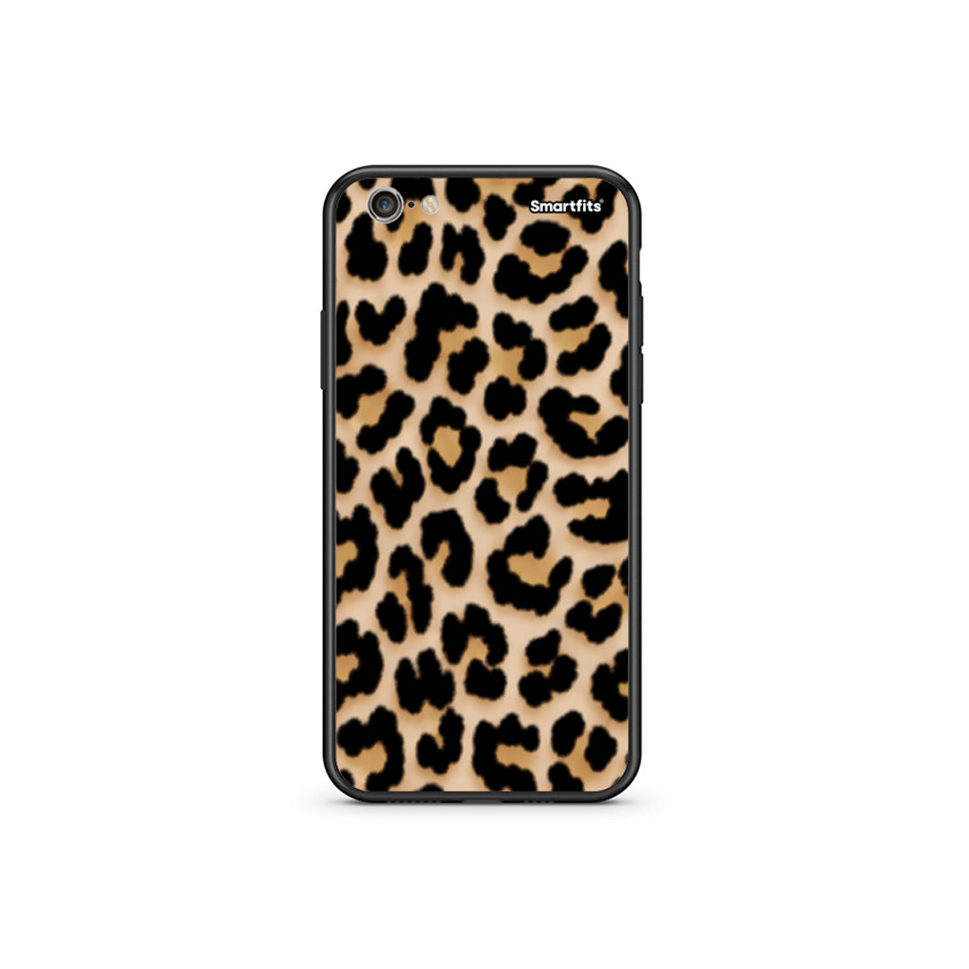 Θήκη iPhone 6 Plus / 6s Plus Leopard Print Tan Small από τη Smartfits με σχέδιο στο πίσω μέρος και μαύρο περίβλημα | iPhone 6 Plus / 6s Plus Leopard Print Tan Small case with colorful back and black bezels