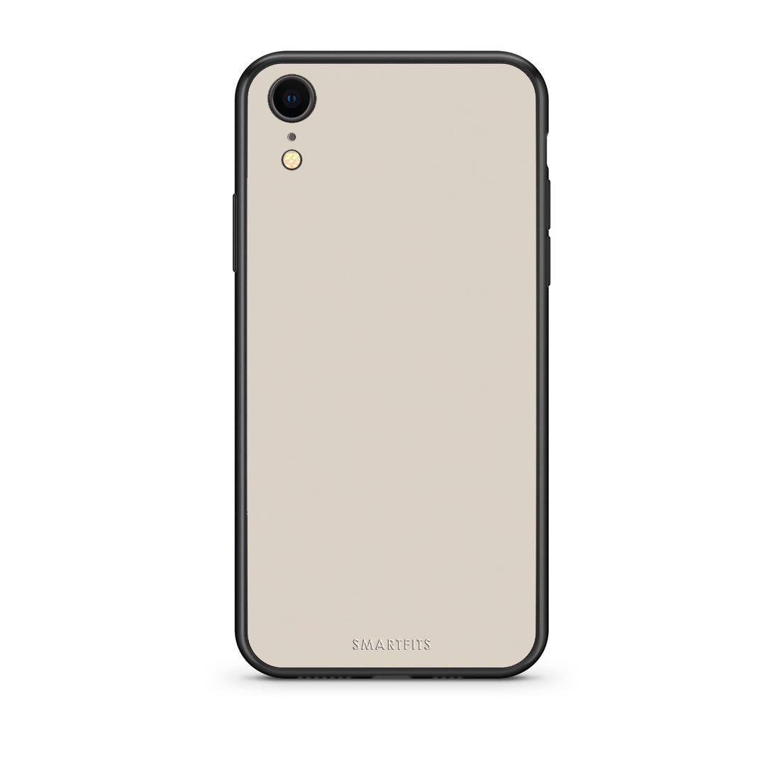 Θήκη iPhone XR Ivory Beige από τη Smartfits με σχέδιο στο πίσω μέρος και μαύρο περίβλημα | iPhone XR Ivory Beige case with colorful back and black bezels