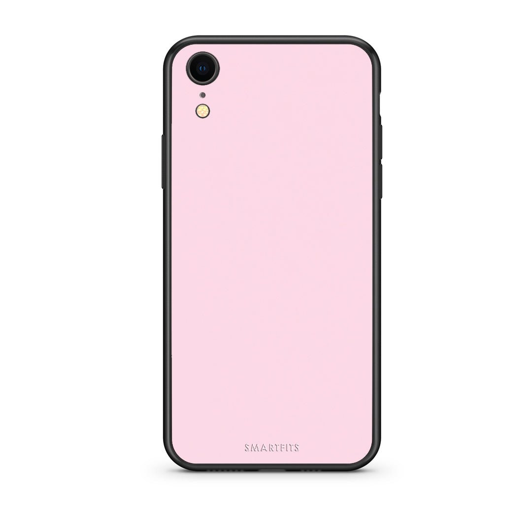 Θήκη iPhone XR Pale Pink από τη Smartfits με σχέδιο στο πίσω μέρος και μαύρο περίβλημα | iPhone XR Pale Pink case with colorful back and black bezels