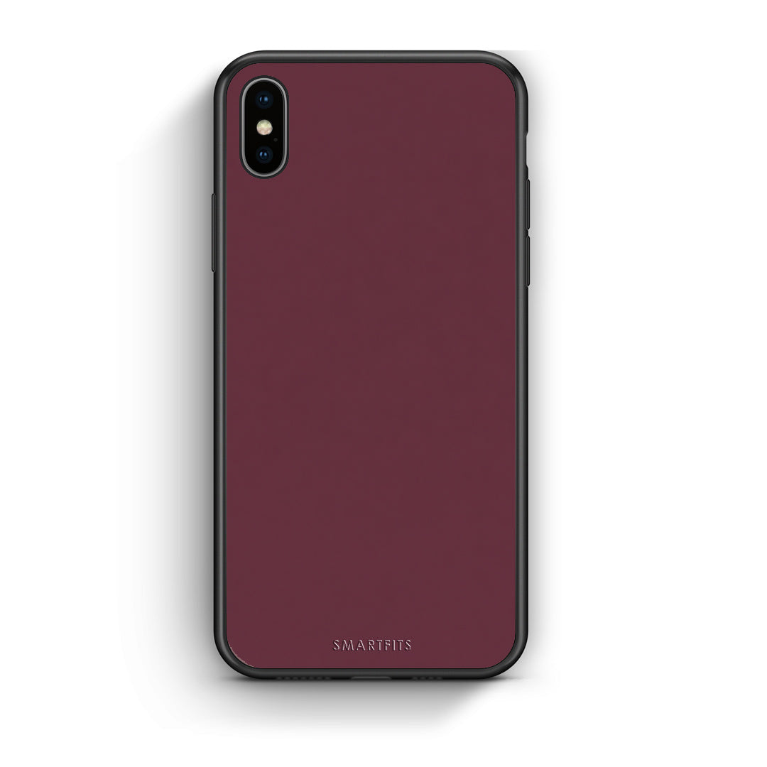Θήκη iPhone Xs Max Muted Burgundy από τη Smartfits με σχέδιο στο πίσω μέρος και μαύρο περίβλημα | iPhone Xs Max Muted Burgundy case with colorful back and black bezels