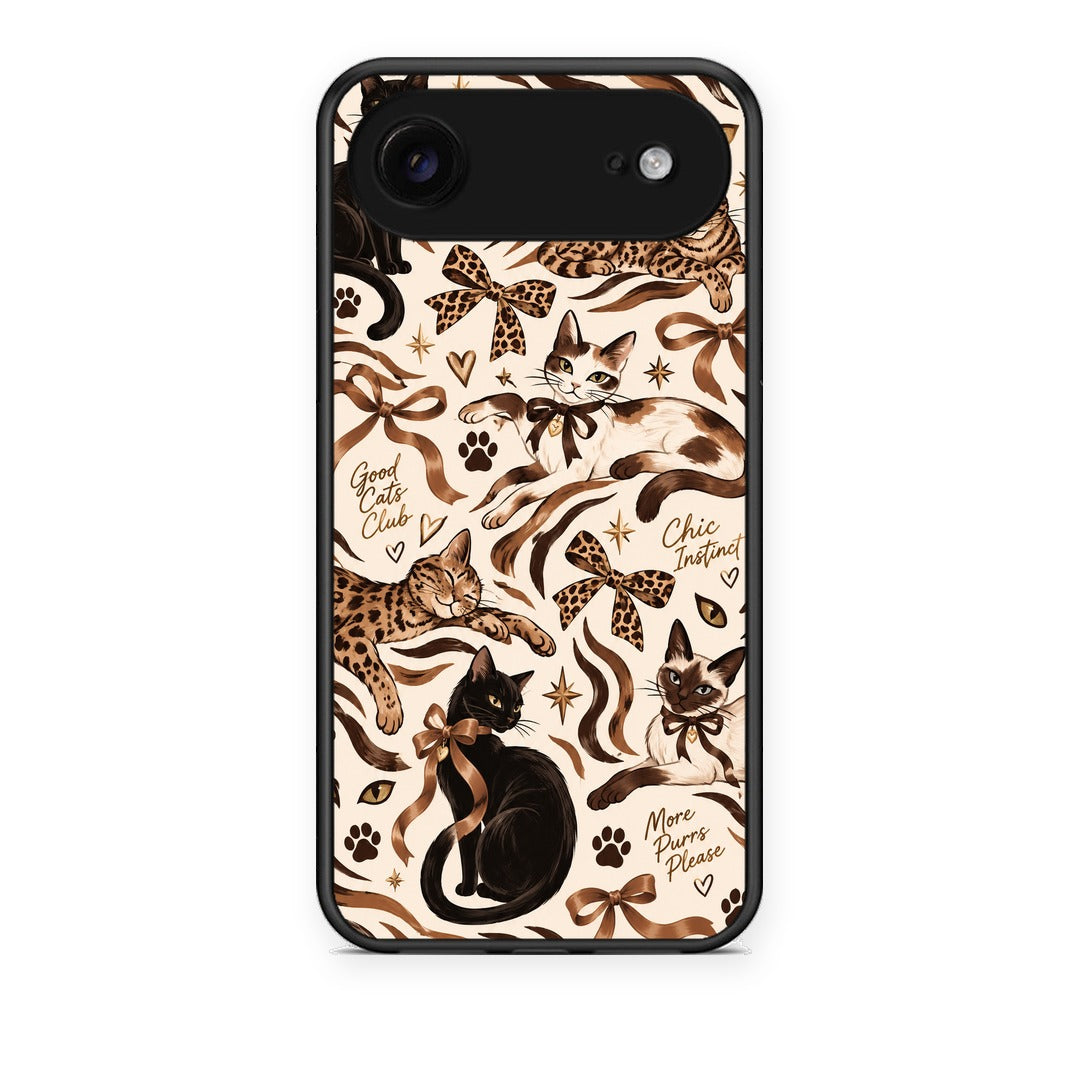 Θήκη iPhone 17 Air Wild Cats and Animal Print Collage από τη Smartfits με σχέδιο στο πίσω μέρος και μαύρο περίβλημα | iPhone 17 Air Wild Cats and Animal Print Collage case with colorful back and black bezels