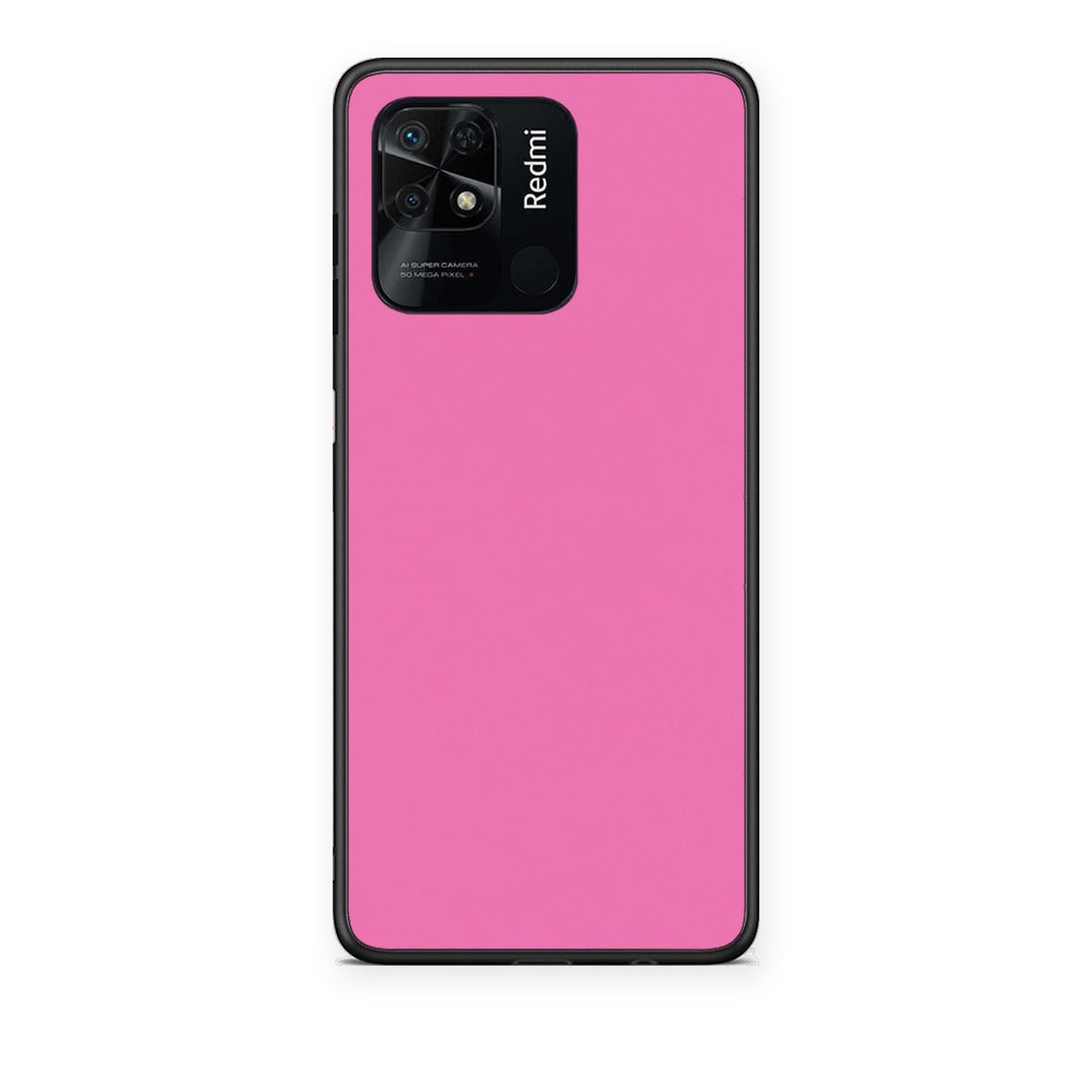 Θήκη Xiaomi Redmi 10C Rose Pink από τη Smartfits με σχέδιο στο πίσω μέρος και μαύρο περίβλημα | Xiaomi Redmi 10C Rose Pink case with colorful back and black bezels