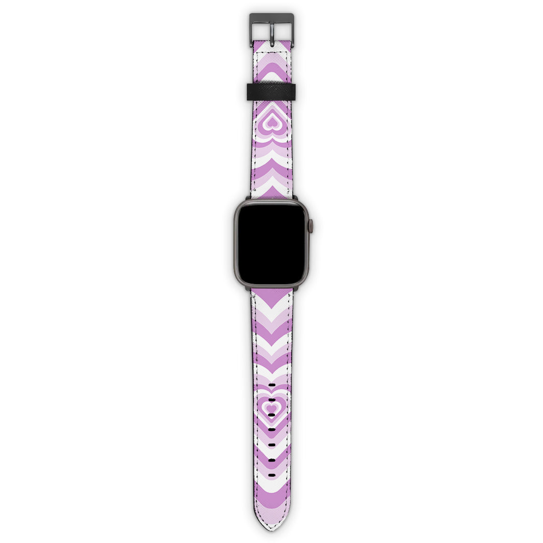 Λουράκι Apple Watch 38/40/41mm με χρώμα Lilac Hearts – Smartfits
