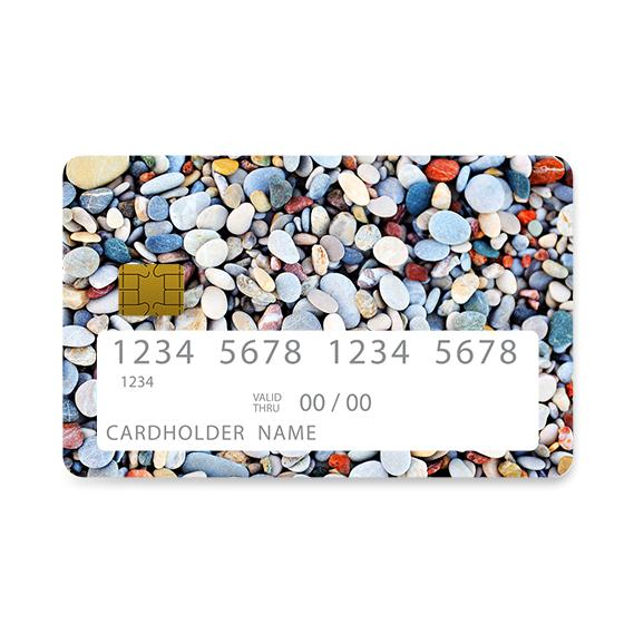 Bank Card Skin with  Beach Pebbles design