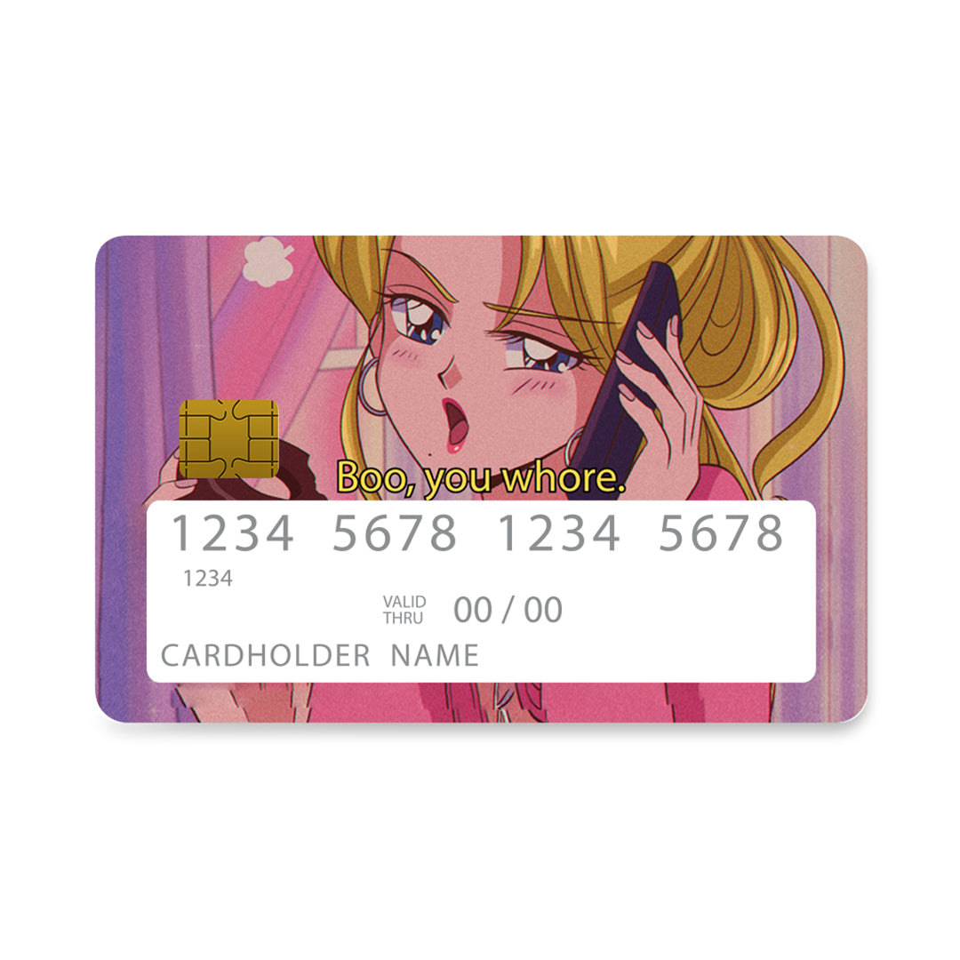 Επικάλυψη Τραπεζικής Κάρτας σε σχέδιο Boo You σε λευκό φόντο