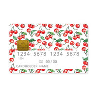 Thumbnail for Επικάλυψη Τραπεζικής Κάρτας σε σχέδιο Cherry Summer σε λευκό φόντο