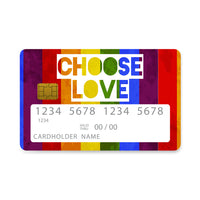 Thumbnail for Επικάλυψη Τραπεζικής Κάρτας σε σχέδιο Choose Love σε λευκό φόντο