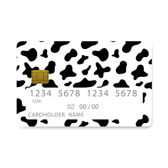 Bank Card Skin with Cow Print design