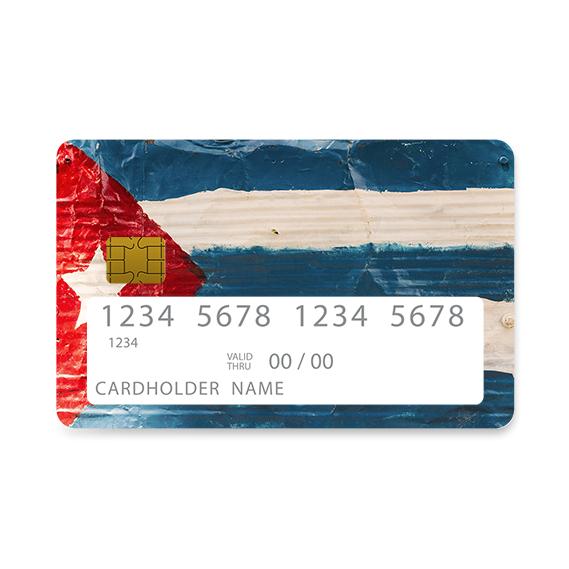 Bank Card Skin with Cuba Flag design