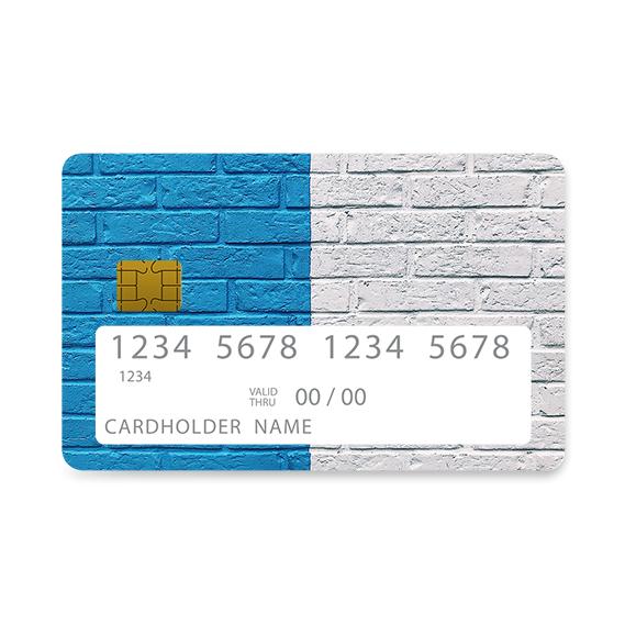Bank Card Skin with Duotone Wall design
