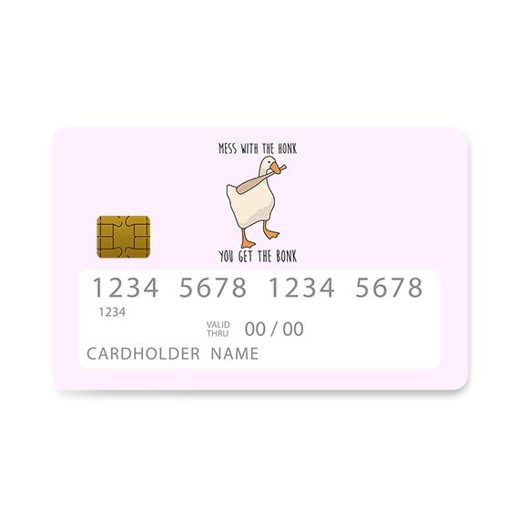 Bank Card Skin with Get The Bonk design
