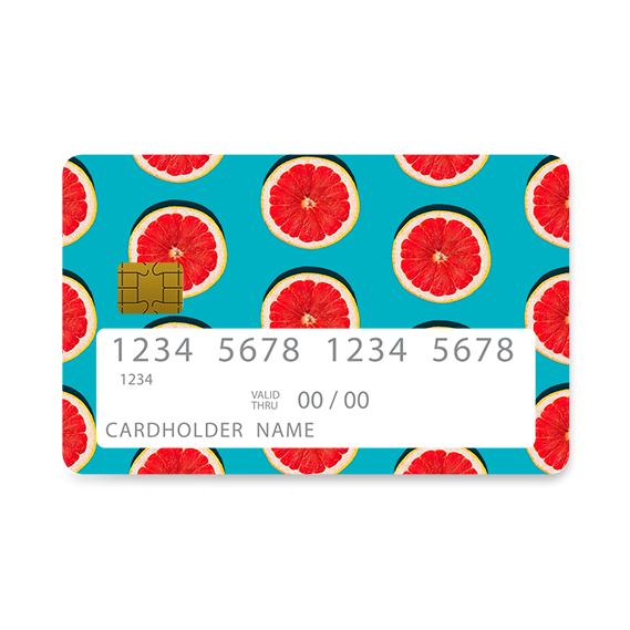 Bank Card Skin with Grapefruit Slice design