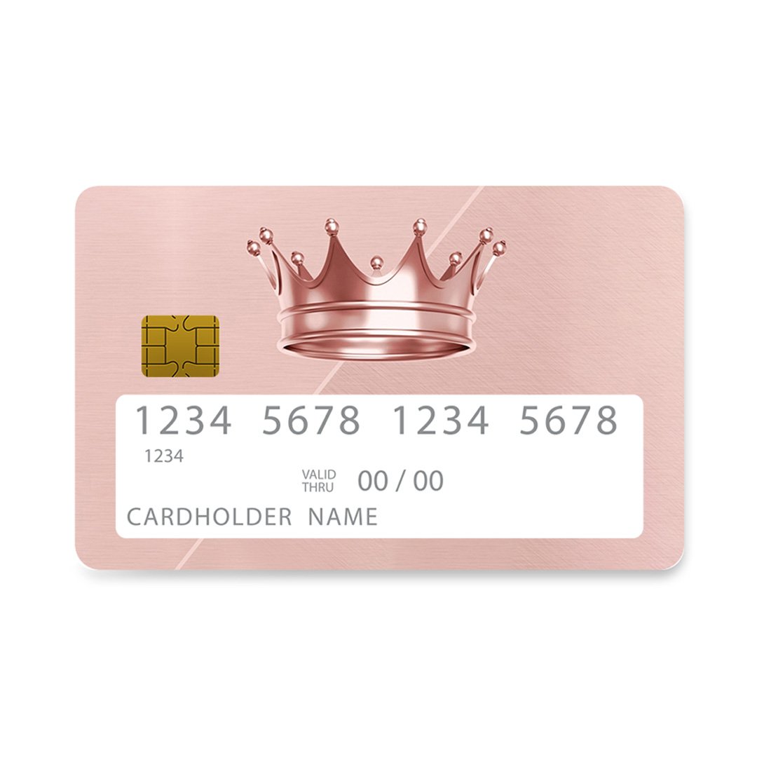 Επικάλυψη Τραπεζικής Κάρτας σε σχέδιο Crown Minimal σε λευκό φόντο