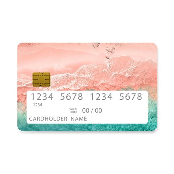 Bank Card Skin with Pink Beach design