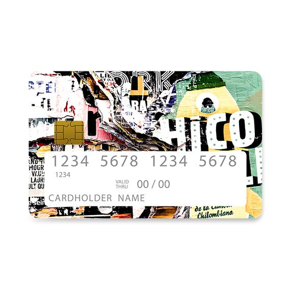 Bank Card Skin with Street Posters design
