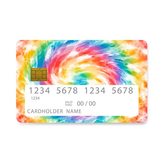 Bank Card Skin with Tie Dye design