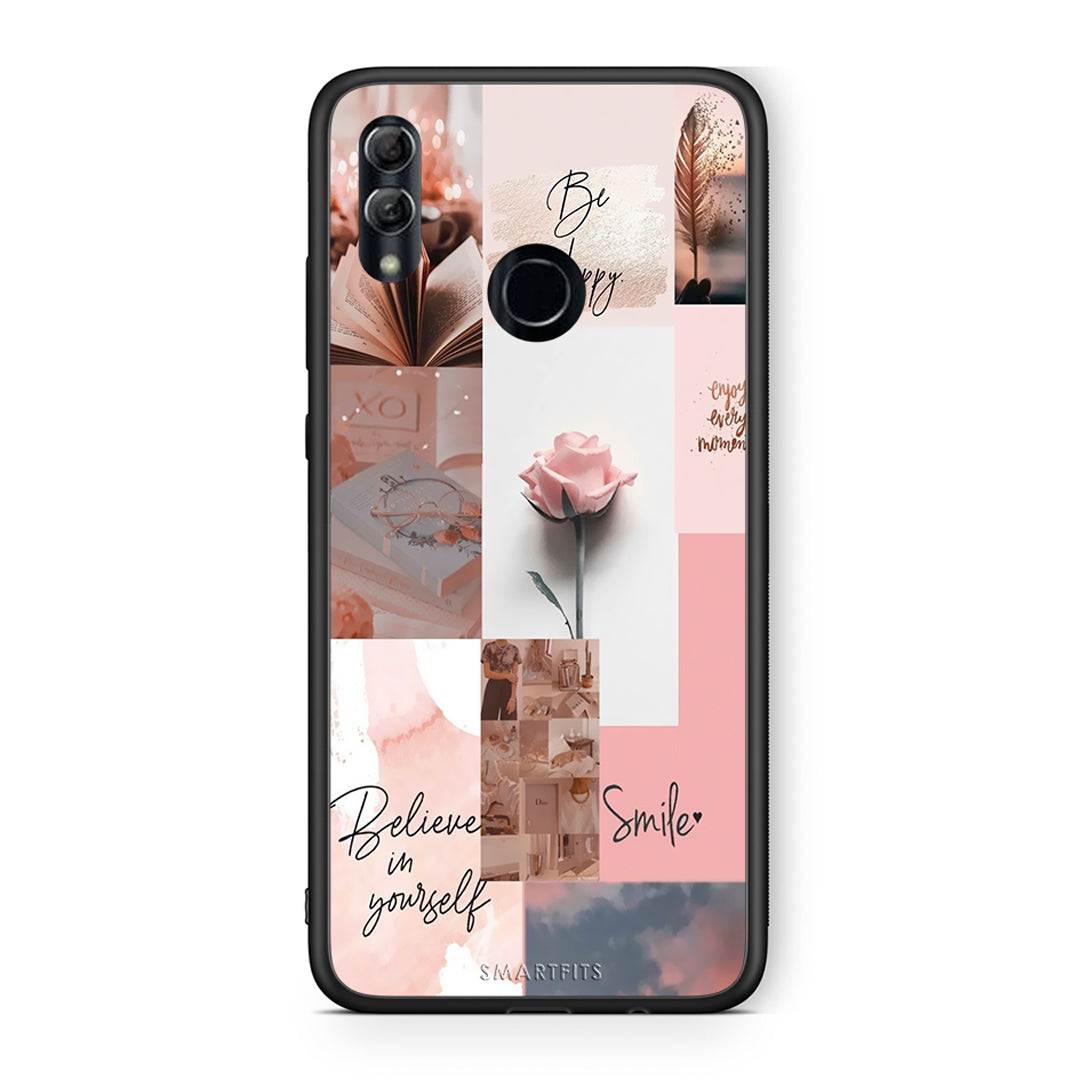 Honor 10 Lite Aesthetic Collage θήκη από τη Smartfits με σχέδιο στο πίσω μέρος και μαύρο περίβλημα | Smartphone case with colorful back and black bezels by Smartfits