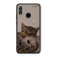 Thumbnail for Honor 8x Cats In Love Θήκη από τη Smartfits με σχέδιο στο πίσω μέρος και μαύρο περίβλημα | Smartphone case with colorful back and black bezels by Smartfits