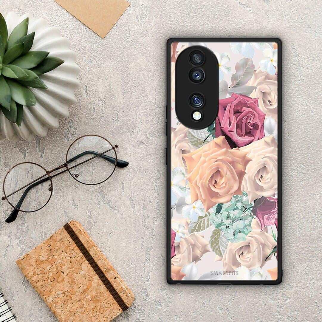 Θήκη Honor 70 5G Floral Bouquet από τη Smartfits με σχέδιο στο πίσω μέρος και μαύρο περίβλημα | Honor 70 5G Floral Bouquet Case with Colorful Back and Black Bezels