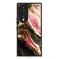 Thumbnail for Θήκη Honor 70 5G Glamorous Pink Marble από τη Smartfits με σχέδιο στο πίσω μέρος και μαύρο περίβλημα | Honor 70 5G Glamorous Pink Marble Case with Colorful Back and Black Bezels