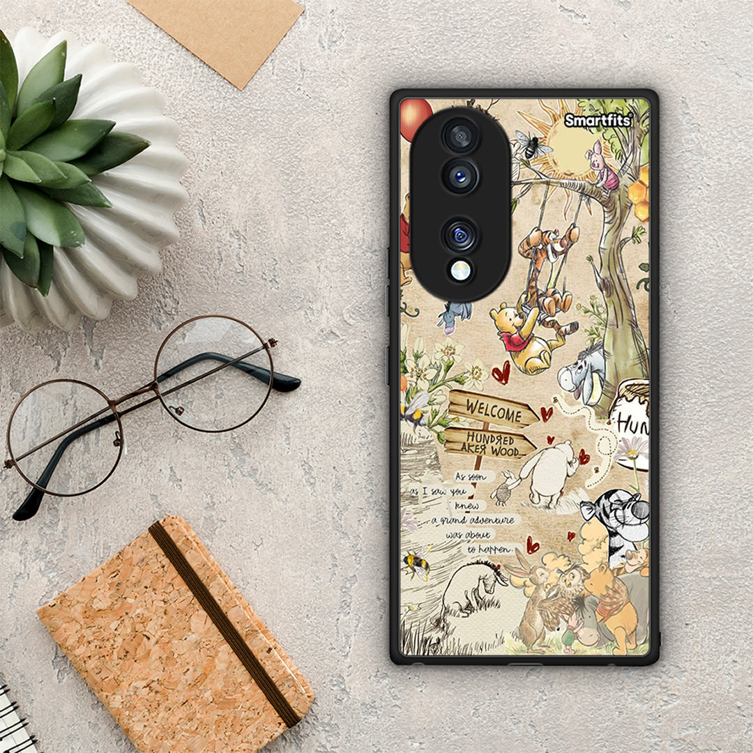 Θήκη Honor 70 5G Happy Friends από τη Smartfits με σχέδιο στο πίσω μέρος και μαύρο περίβλημα | Honor 70 5G Happy Friends Case with Colorful Back and Black Bezels