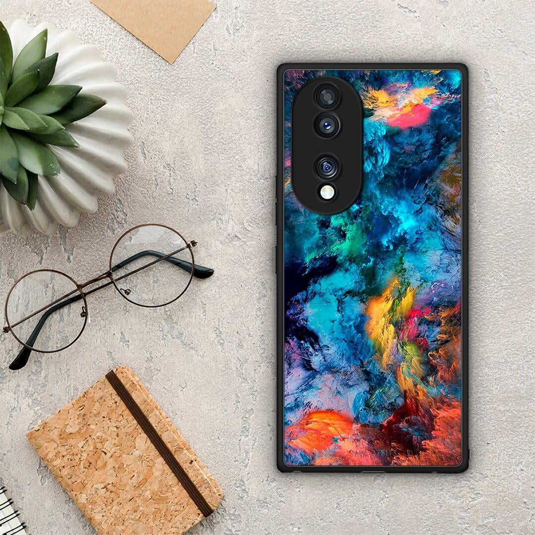 Θήκη Honor 70 5G Paint Crayola από τη Smartfits με σχέδιο στο πίσω μέρος και μαύρο περίβλημα | Honor 70 5G Paint Crayola Case with Colorful Back and Black Bezels