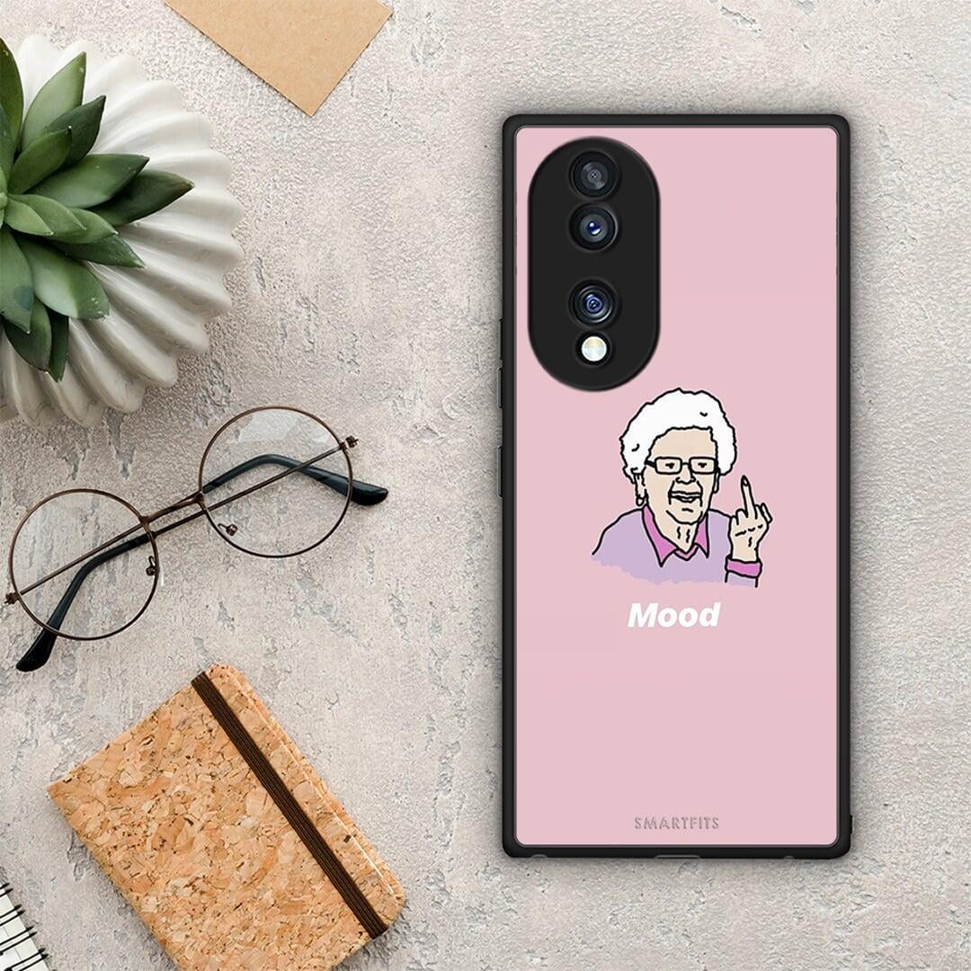 Θήκη Honor 70 5G PopArt Mood από τη Smartfits με σχέδιο στο πίσω μέρος και μαύρο περίβλημα | Honor 70 5G PopArt Mood Case with Colorful Back and Black Bezels