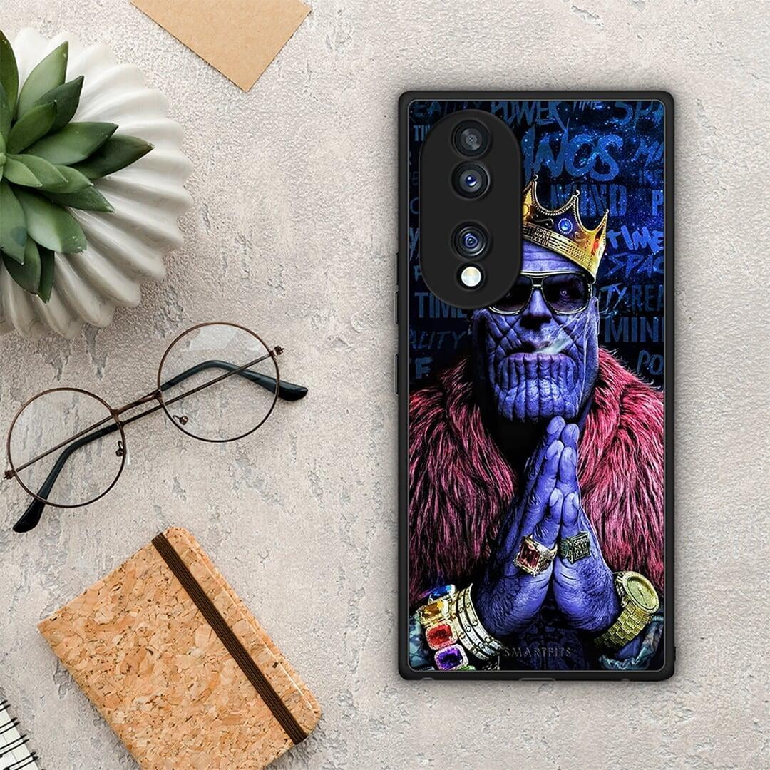 Θήκη Honor 70 5G PopArt Thanos από τη Smartfits με σχέδιο στο πίσω μέρος και μαύρο περίβλημα | Honor 70 5G PopArt Thanos Case with Colorful Back and Black Bezels