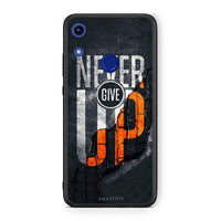 Thumbnail for Honor 8A Never Give Up Θήκη Αγίου Βαλεντίνου από τη Smartfits με σχέδιο στο πίσω μέρος και μαύρο περίβλημα | Smartphone case with colorful back and black bezels by Smartfits