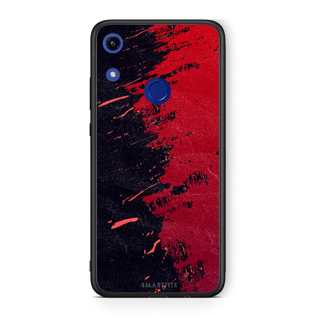 Honor 8A Red Paint Θήκη Αγίου Βαλεντίνου από τη Smartfits με σχέδιο στο πίσω μέρος και μαύρο περίβλημα | Smartphone case with colorful back and black bezels by Smartfits