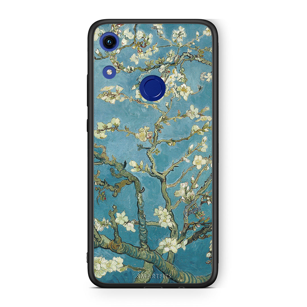 Honor 8A White Blossoms θήκη από τη Smartfits με σχέδιο στο πίσω μέρος και μαύρο περίβλημα | Smartphone case with colorful back and black bezels by Smartfits