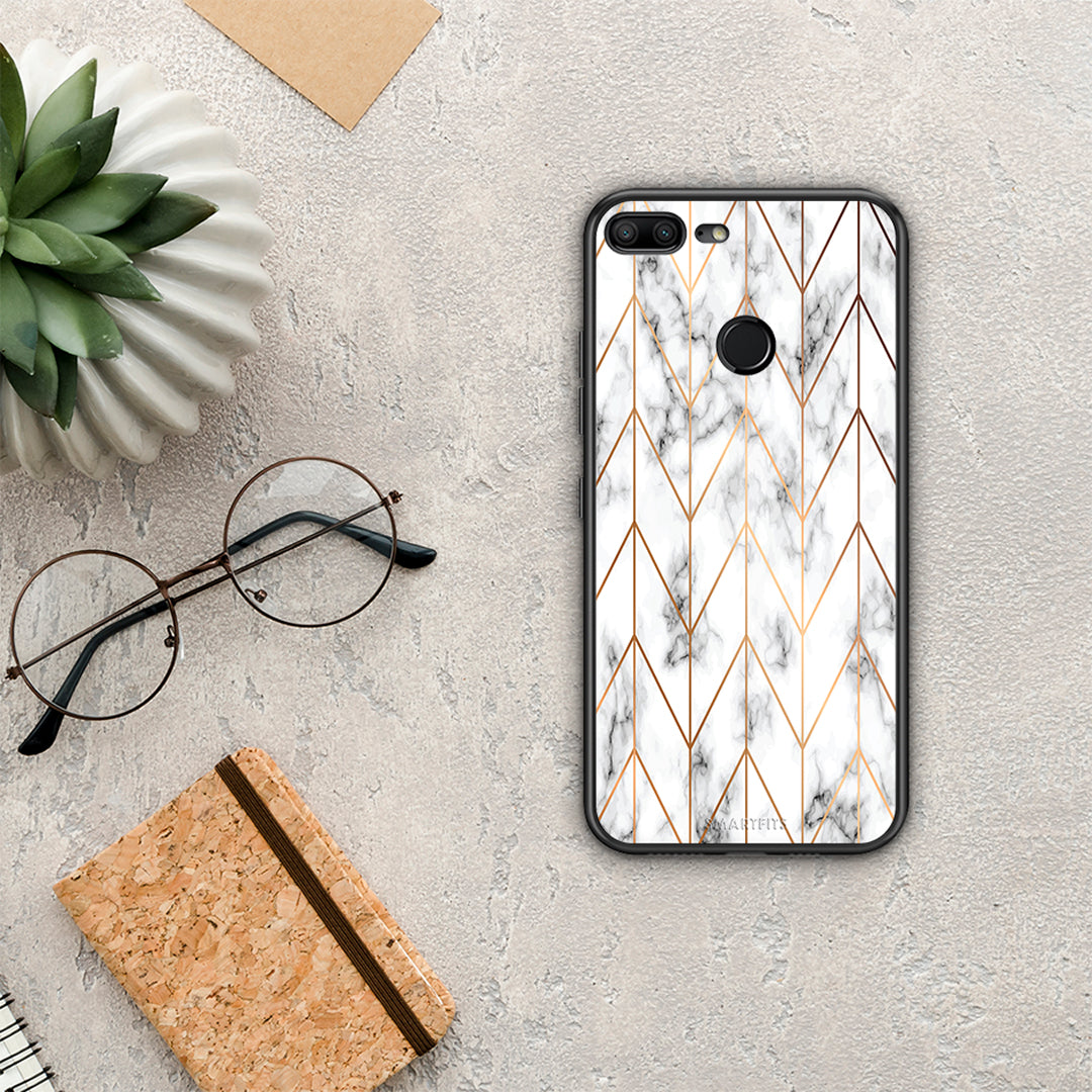 Marble Gold Geometric - Honor 9 Lite θήκη