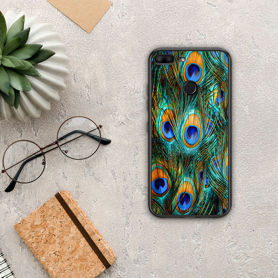 Real Peacock Feathers - Honor 9 Lite θήκη
