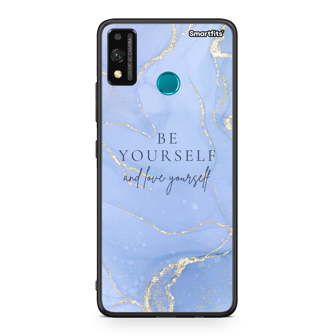 Honor 9X Lite Be Yourself θήκη από τη Smartfits με σχέδιο στο πίσω μέρος και μαύρο περίβλημα | Smartphone case with colorful back and black bezels by Smartfits