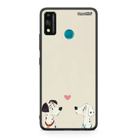 Thumbnail for Honor 9X Lite Dalmatians Love θήκη από τη Smartfits με σχέδιο στο πίσω μέρος και μαύρο περίβλημα | Smartphone case with colorful back and black bezels by Smartfits