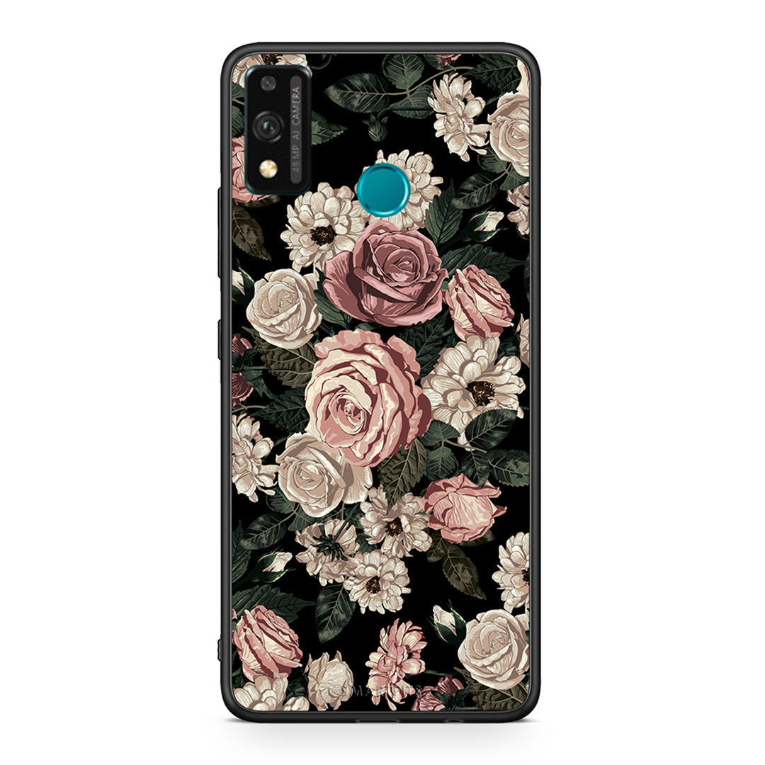 4 - Honor 9X Lite Wild Roses Flower case, cover, bumper