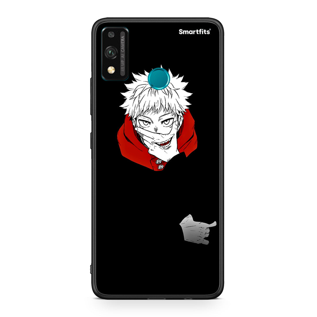 Honor 9X Lite Itadori Anime θήκη από τη Smartfits με σχέδιο στο πίσω μέρος και μαύρο περίβλημα | Smartphone case with colorful back and black bezels by Smartfits