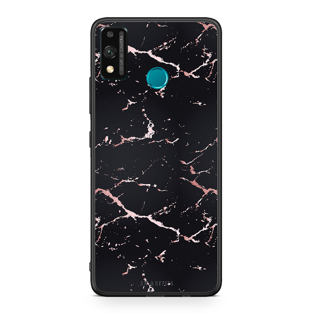 4 - Honor 9X Lite Black Rosegold Marble case, cover, bumper