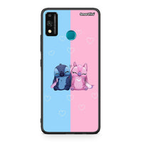 Thumbnail for Honor 9X Lite Stitch And Angel θήκη από τη Smartfits με σχέδιο στο πίσω μέρος και μαύρο περίβλημα | Smartphone case with colorful back and black bezels by Smartfits