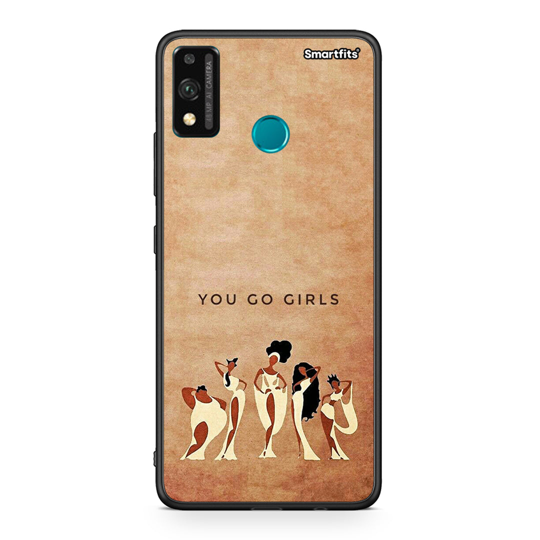 Honor 9X Lite You Go Girl θήκη από τη Smartfits με σχέδιο στο πίσω μέρος και μαύρο περίβλημα | Smartphone case with colorful back and black bezels by Smartfits