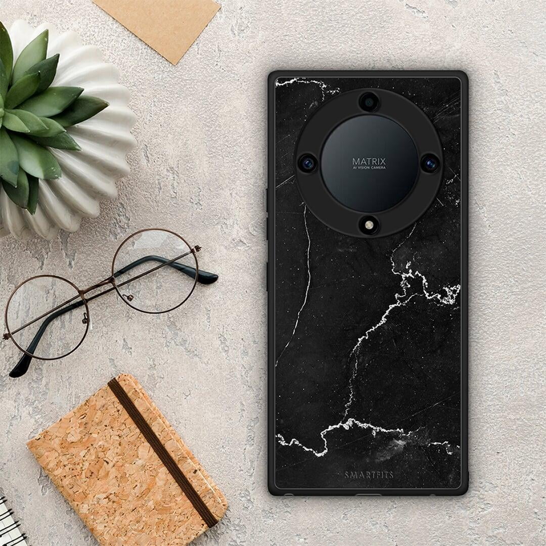 Θήκη Honor Magic5 Lite 5G / X9a Marble Black από τη Smartfits με σχέδιο στο πίσω μέρος και μαύρο περίβλημα | Honor Magic5 Lite 5G / X9a Marble Black Case with Colorful Back and Black Bezels