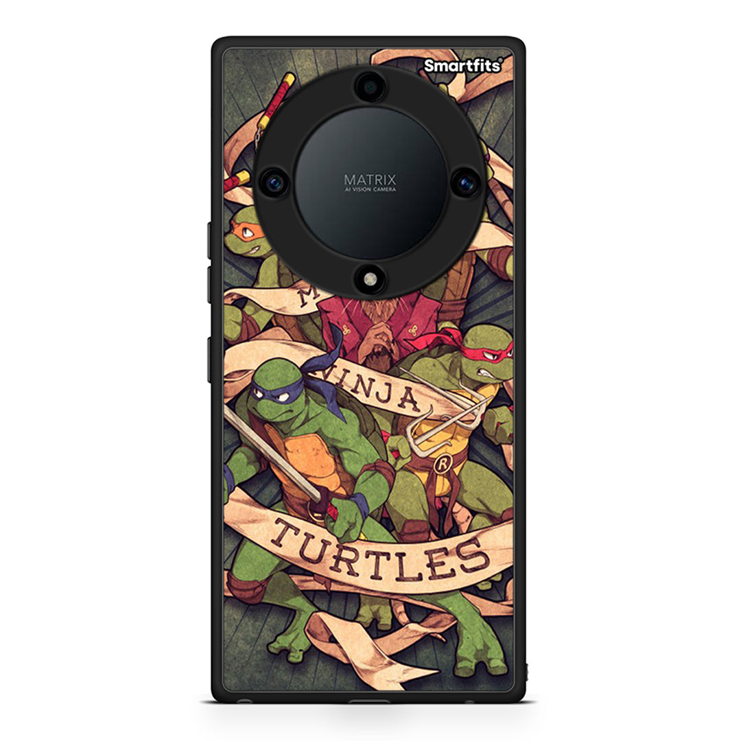 Θήκη Honor Magic5 Lite 5G / X40 / X9a Ninja Turtles από τη Smartfits με σχέδιο στο πίσω μέρος και μαύρο περίβλημα | Honor Magic5 Lite 5G / X40 / X9a Ninja Turtles Case with Colorful Back and Black Bezels