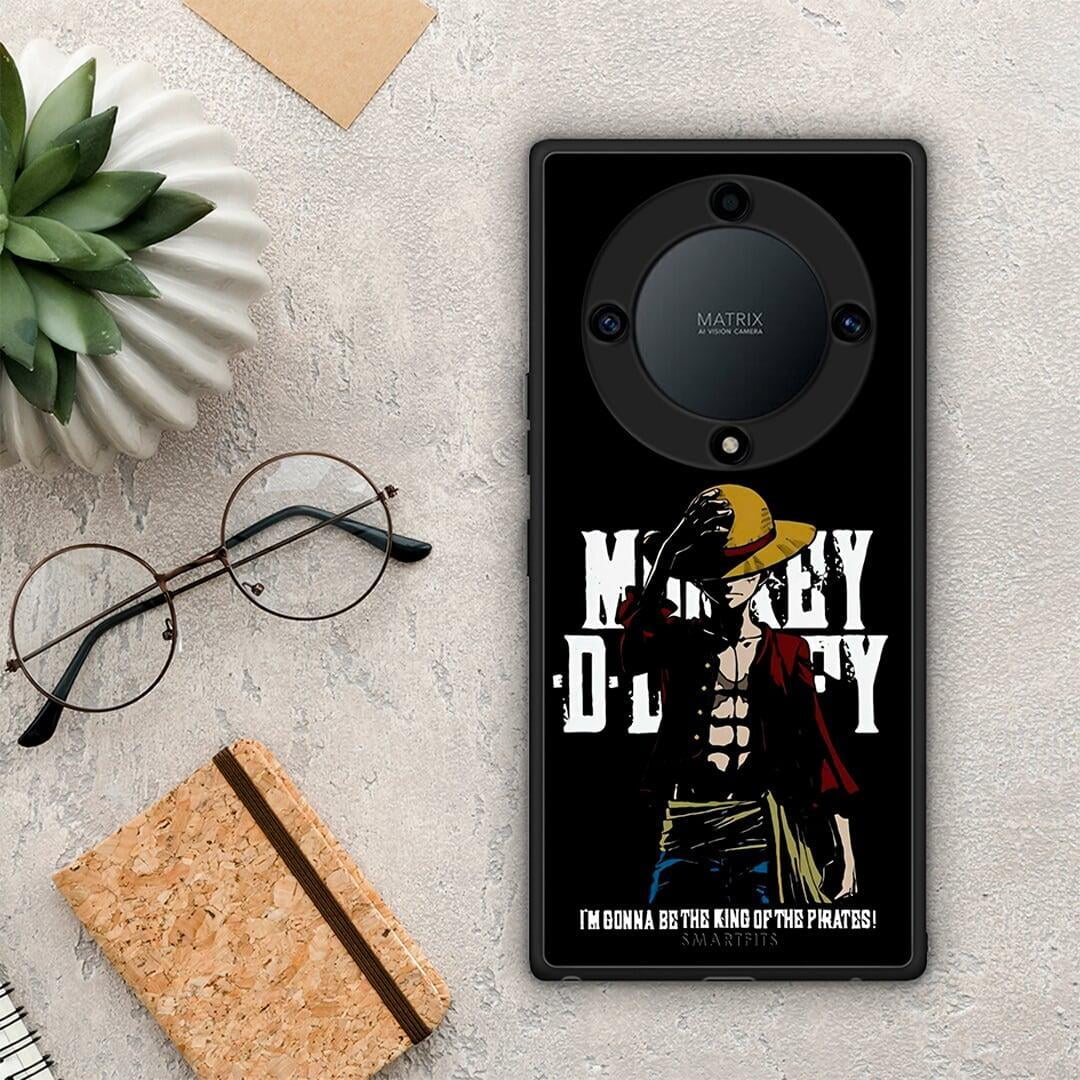 Θήκη Honor Magic5 Lite 5G / X9a Pirate King από τη Smartfits με σχέδιο στο πίσω μέρος και μαύρο περίβλημα | Honor Magic5 Lite 5G / X9a Pirate King Case with Colorful Back and Black Bezels