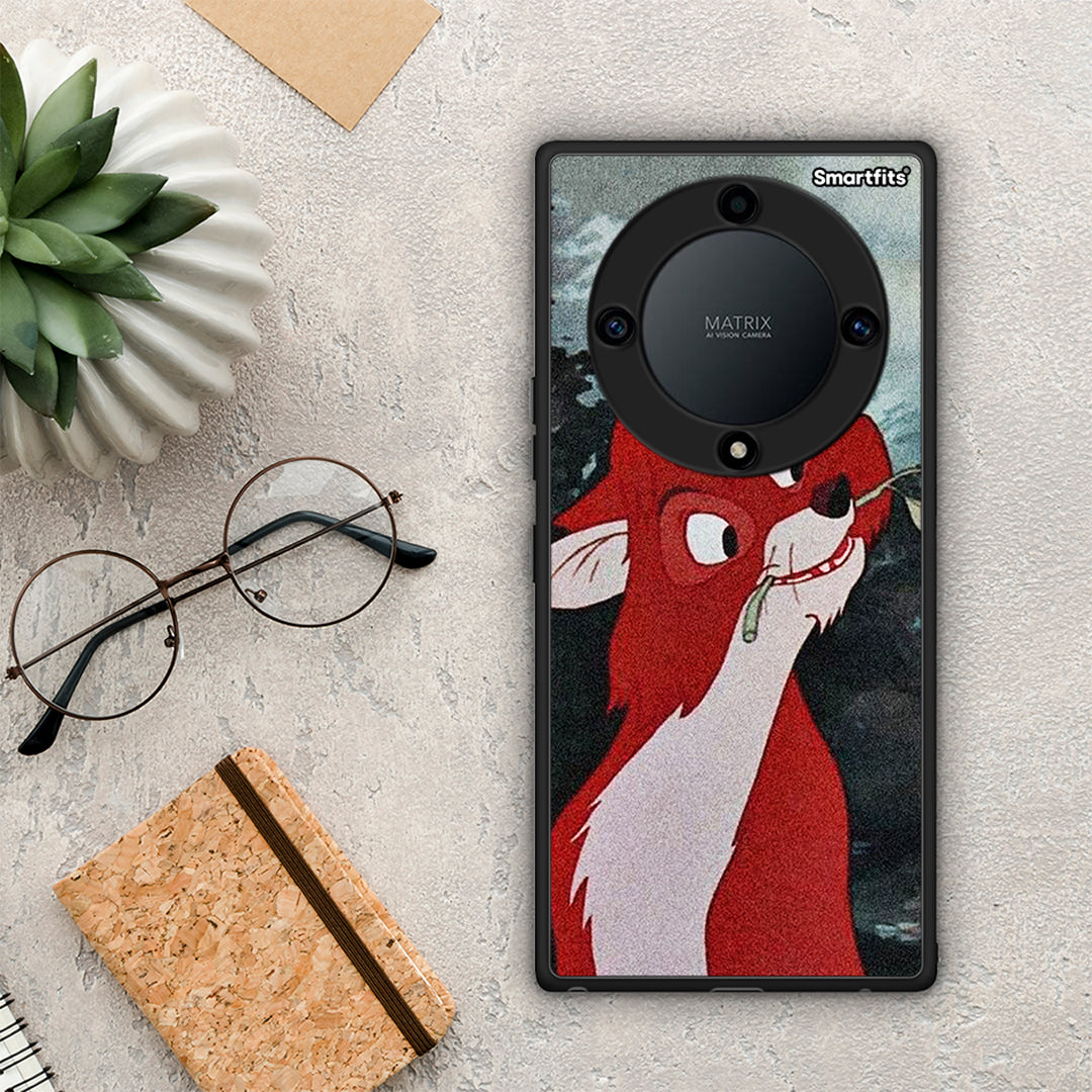 Θήκη Honor Magic5 Lite 5G / X9a Tod And Vixey Love 1 από τη Smartfits με σχέδιο στο πίσω μέρος και μαύρο περίβλημα | Honor Magic5 Lite 5G / X9a Tod And Vixey Love 1 Case with Colorful Back and Black Bezels