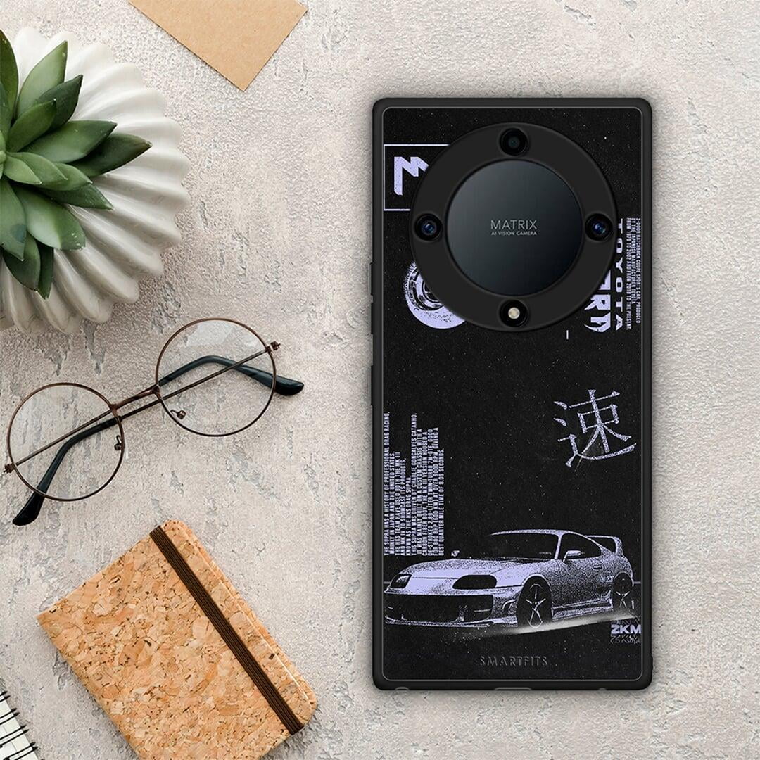 Θήκη Honor Magic5 Lite 5G / X9a Tokyo Drift από τη Smartfits με σχέδιο στο πίσω μέρος και μαύρο περίβλημα | Honor Magic5 Lite 5G / X9a Tokyo Drift Case with Colorful Back and Black Bezels