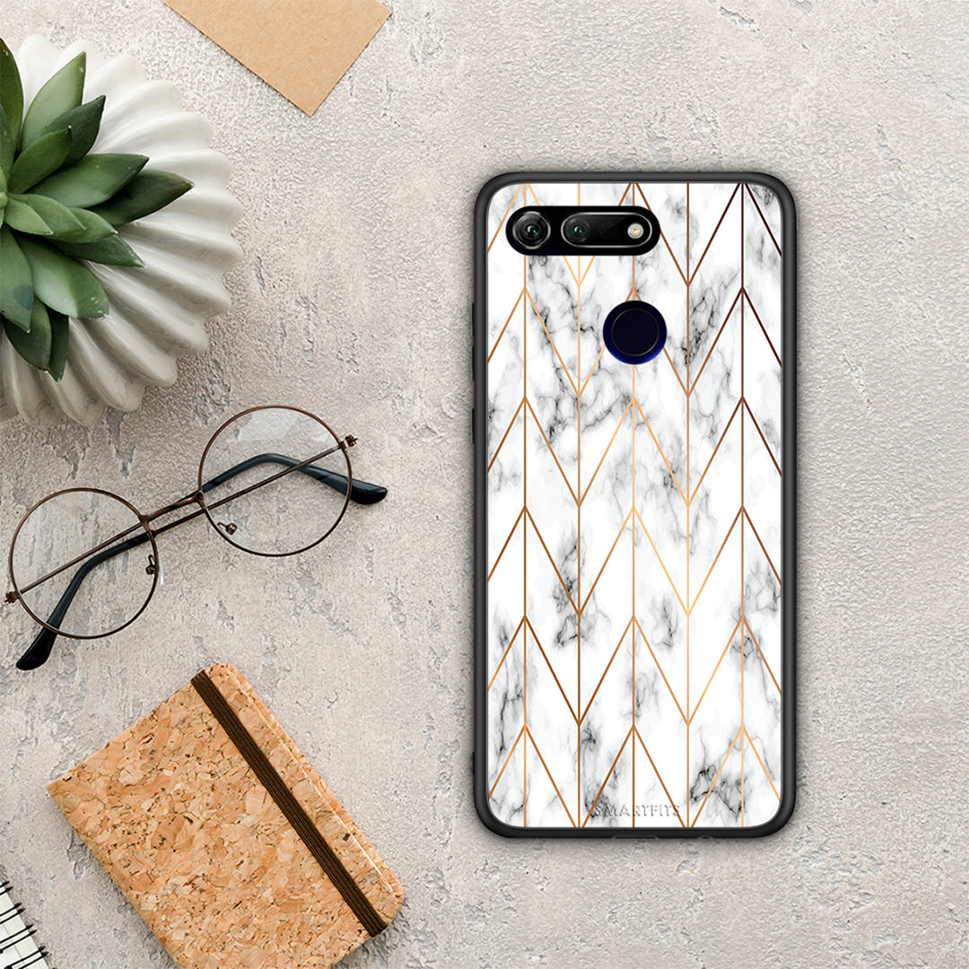 Marble Gold Geometric - Honor View 20 θήκη